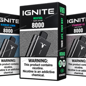 Pod Descartável Ignite V80 New Black 8000puff